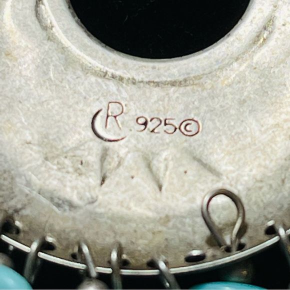 Vintage Relios Carolyn Pollack Earrings Southwestern Sterling Turquoise … - Picture 10 of 10